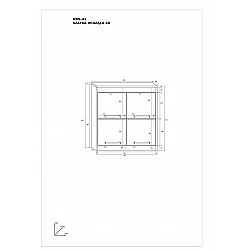 Plaukts "MAXIMUS" (glancēts) 80x84.3x28.1