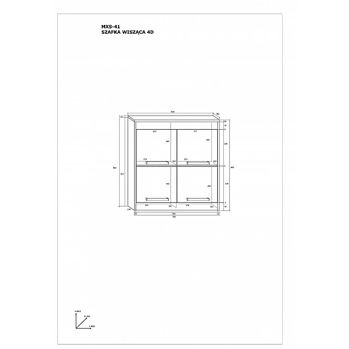 MAXIMUS shelf (glossy) 80x84.3x28.1