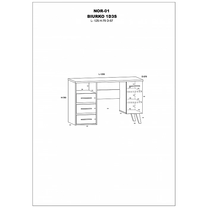 Datorgalds "NORDIS" 125X79X57