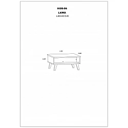 Журнальный стол «NORDIS» 80x40x80 cm
