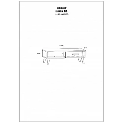 Журнальный стол NORDIS 120x40x65 см