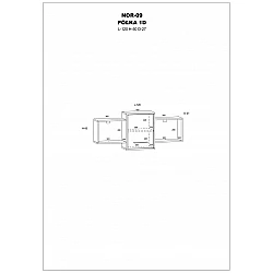 Piekarnāms plaukts "NORDIS" 120X50X27