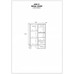 Plaukts "NORDIS" 80X125X42
