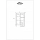 Plaukts "NORDIS" 80X125X42
