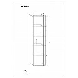 Plaukts "NOTTI" 50.2x205x54