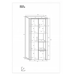 Plaukts "NOTTI" 80.2x185x46