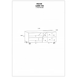 Журнальный стол «PAX» 110x46x63