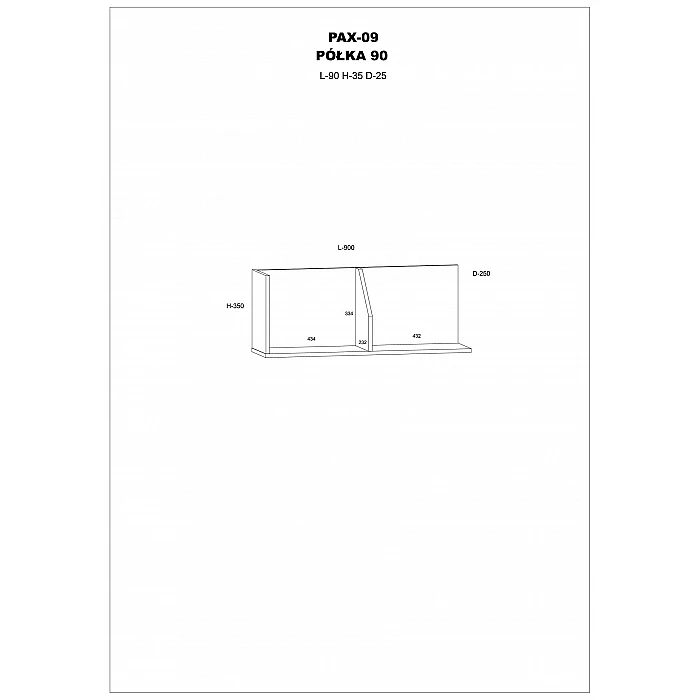 Piekarināms plaukts "PAX" 90x35x25