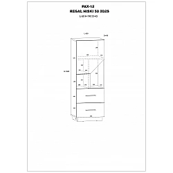 Plaukts "PAX" 50x140x43