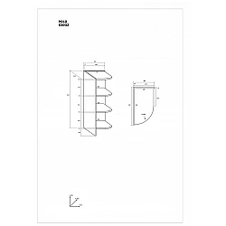 Virtves skapītis "POLO" 30x82x56