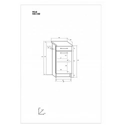 Virtves skapītis "POLO" 40x82.5x60