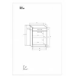 Virtves skapītis "POLO" 60x82.5x60