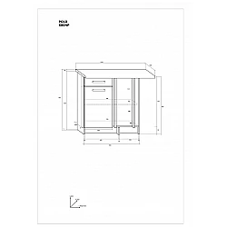 Virtves skapītis "POLO" 100x85.3x60