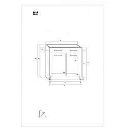 Virtves skapītis "POLO" 80x82.5x52