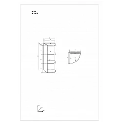 Virtves skapītis "POLO" 30x72x39.4