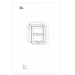 Virtves skapītis "POLO" 59.6x72x31.1