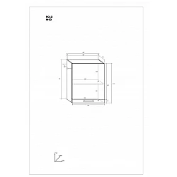 Virtves skapītis "POLO" 60x72x31.1