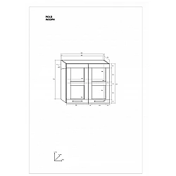 Virtves skapītis "POLO" 80x72x31.1