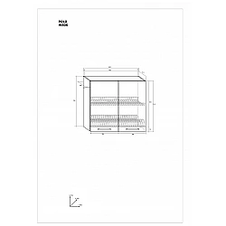 Virtves skapītis "POLO" 80x72x31.1