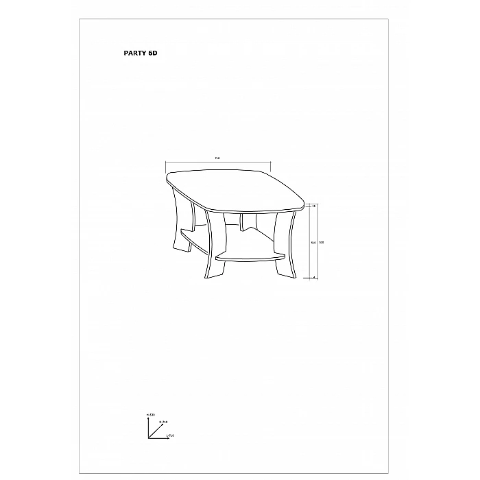 Žurnālgalds "PARTY" 71x53