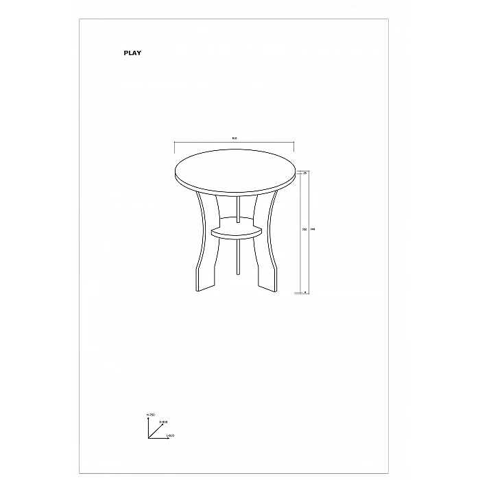 Žurnālgalds "PLAY" 81x74.9