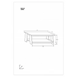 Журнальный стол RACK 120x50x60