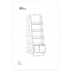 Plaukts "RACK" 60x196x37
