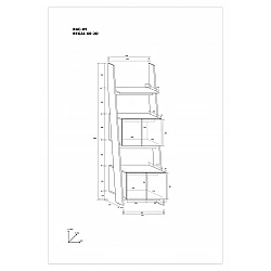 Plaukts "RACK" 60x196x37