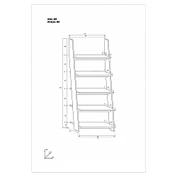 Plaukts "RACK" 80x196x37