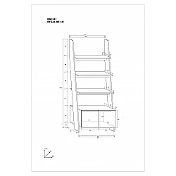 Plaukts "RACK" (glancēts) 80x196x37