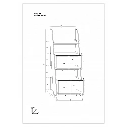 Plaukts "RACK" 80x196x37