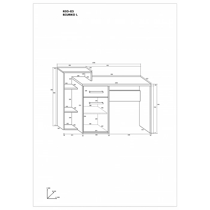 Datorgalds "RIO" 126.8x88.5x52.3