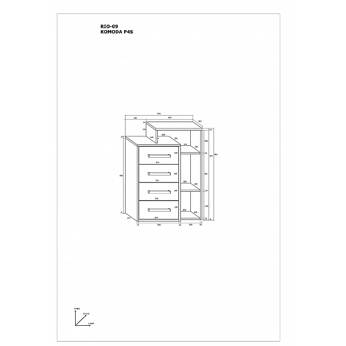 Kumode "RIO" 63.4x86.1x38.2