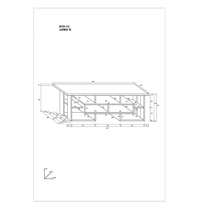Журнальный стол «RIO» 130x40,9x68