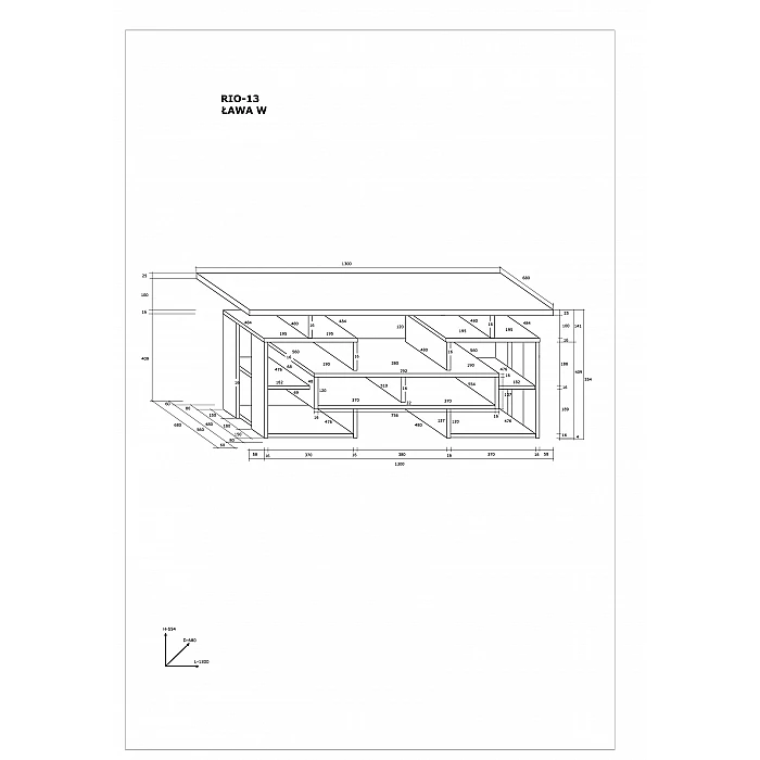 Журнальный стол «RIO» 130x55.4x68