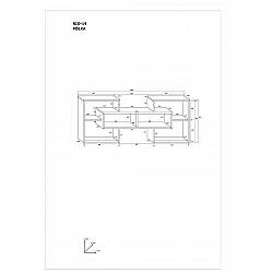 Piekarināms plaukts "RIO" 126.8x50.5x22
