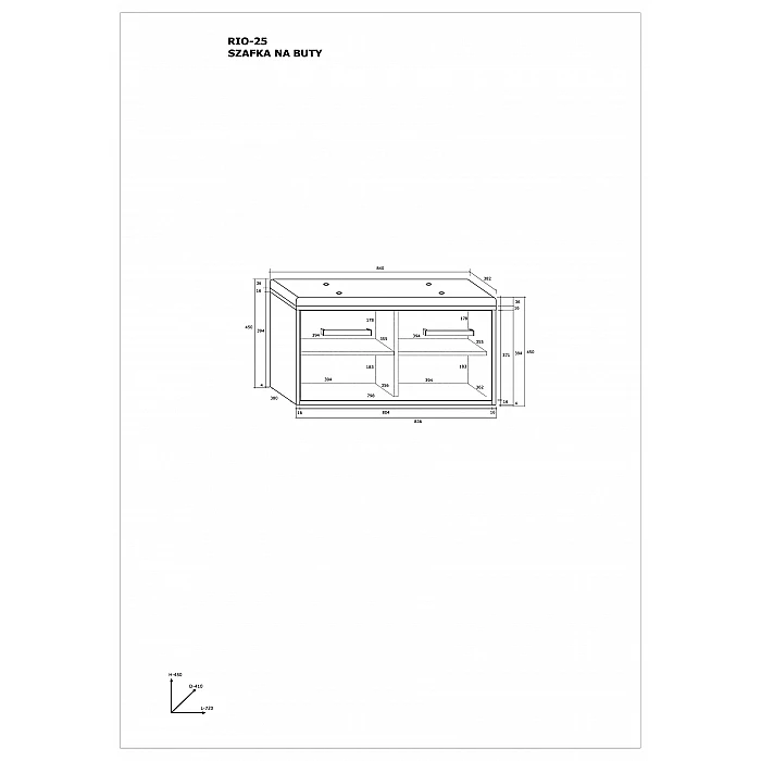 Антресоль RIO 84x45x38,2