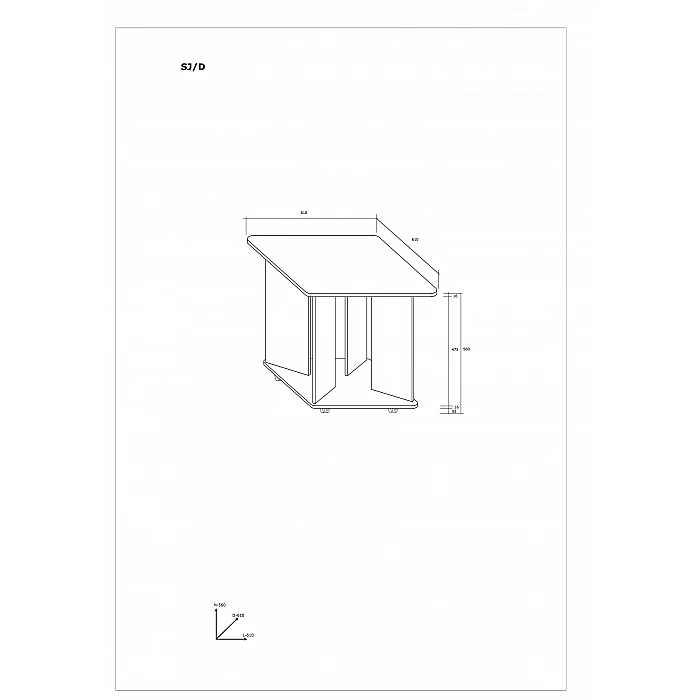 Žurnālgalds "SJ/D" 61x56x61