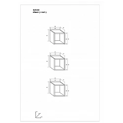 Plaukti "SOLAR"  (3gab.) 30x30x22.1