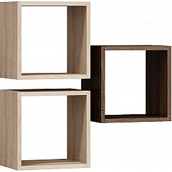 Plaukti "SOLAR"  (3gab.) 30x30x22.1