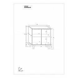 Kumode "SVEN" (glancēts) 80x89x38