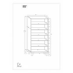 Plaukts "SVEN" 80x173.9x38