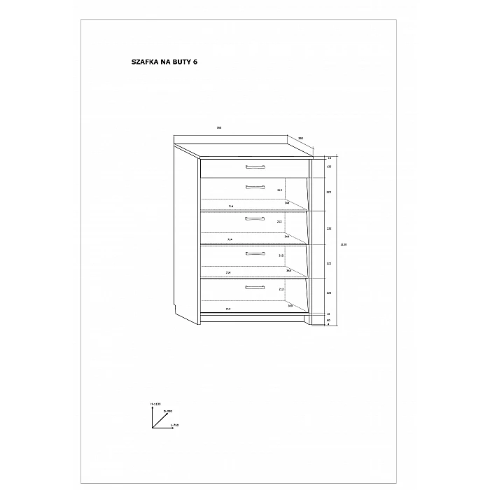 Apavu plaukts 76x113x38
