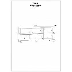 TV galds "VEGAS" 150x60x42