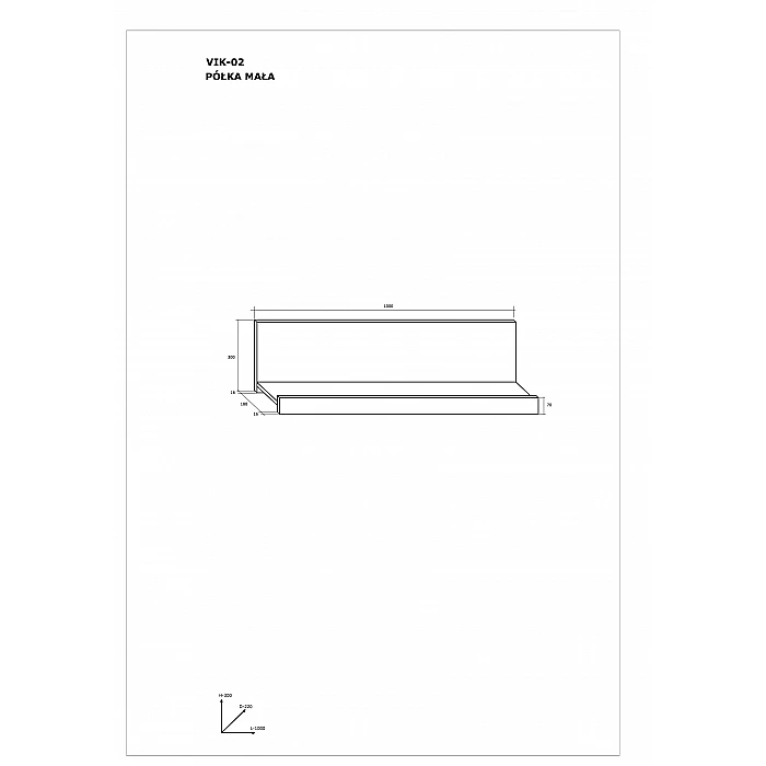 Настенный подвесной шкаф VIKI (глянцевый) 100x30x18.8