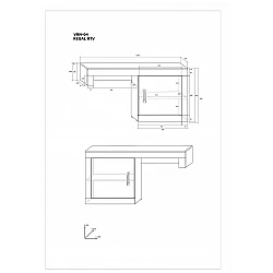 VERIN shelf (glossy) 120x64.5x31.8
