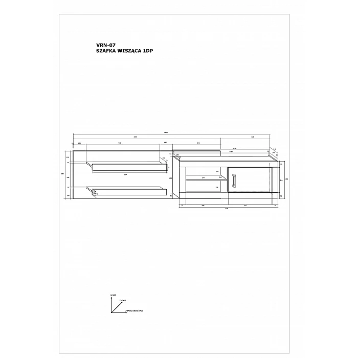 Piekarināms plaukts "VERIN" 240.8x58x31.6