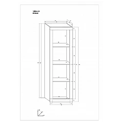 Plaukts "VERIN" 59.4x198.5x31.6