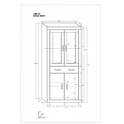 Plaukts "VERIN" (glancēts) 89.4x198.5x30
