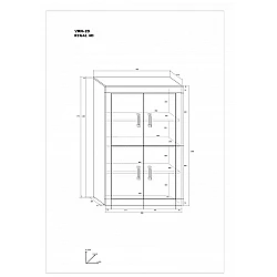 Plaukts "VERIN" (glancēts) 90.2x141.1x31.8